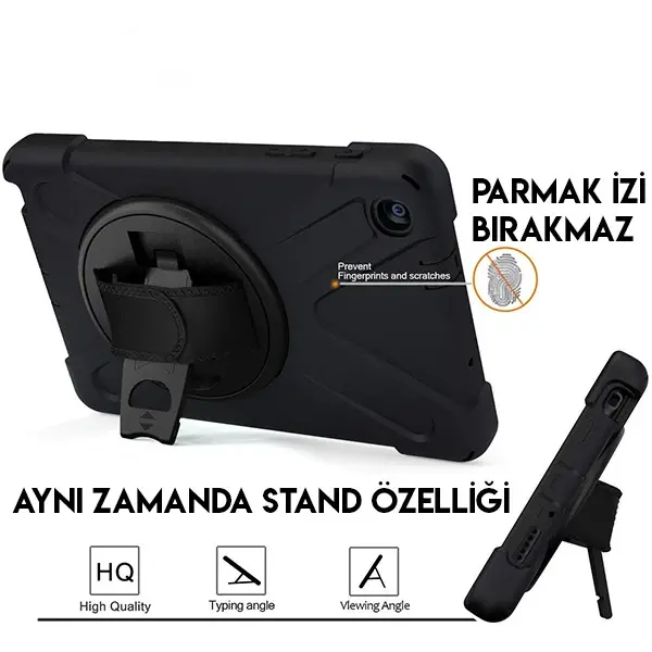 Ally Galaxy Tab  P200-P205 3 Katmanlı Standlı Zırh Kılıf-Shockproof-(5775)