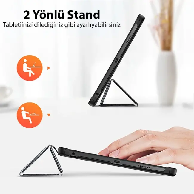 Dux Ducis Lenova Tab M10 10.6 Domo Series Premium Deri Kılıf-(5775)