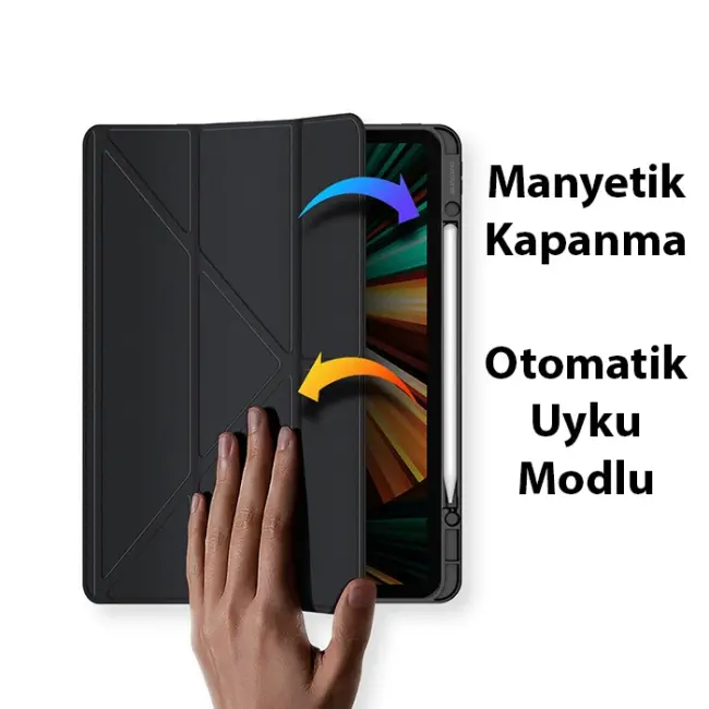 Dux Ducis iPad Pro 11 2022/2021/2020/2018 Kılıf Magi Series Kalem Tutuculu Uyku Modlu Kapaklı Kılıf-(5775)