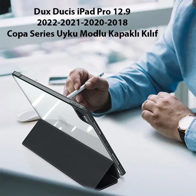 Dux Ducis iPad Pro 12.9 2022/2021/2020/2018 Kılıf Copa Series Uyku Modlu Kapaklı Kılıf-(5775)