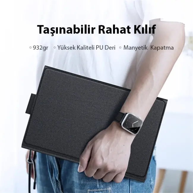 Dux Ducis SM Galaxy Tab S8 Plus-S7 Plus-S7 FE ile Uyumlu Bluetooth Klavye Touchpad Kılıf-(5775)