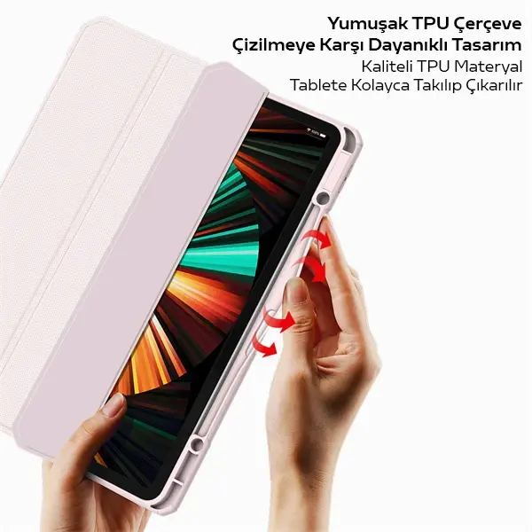 DUX DUCIS iPad Pro 12.9 (2018-2020-2021) Kılıf Kalem Yerli Toby Series Kılıf-(5775)