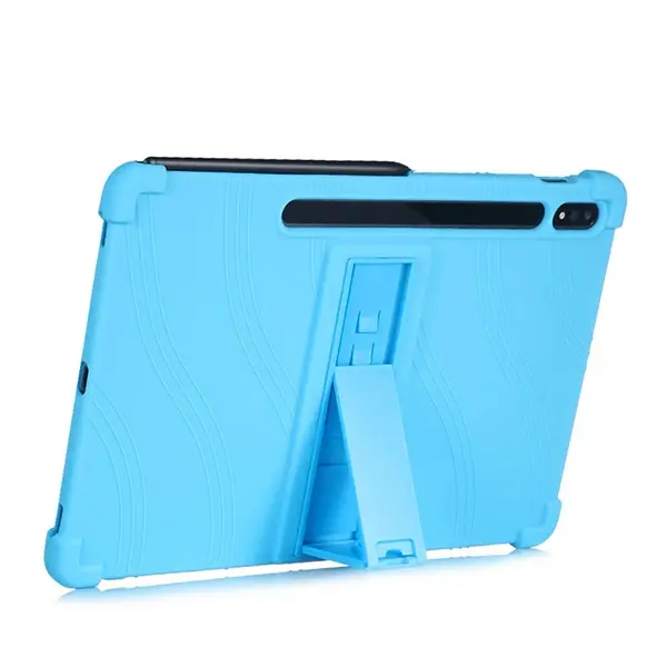 ALLY Galaxy Tab S8 Plus S7 Plus S7 FE T970 T975 Kılıf 12.4 inç Standlı Silikon Kılıf-(5775)