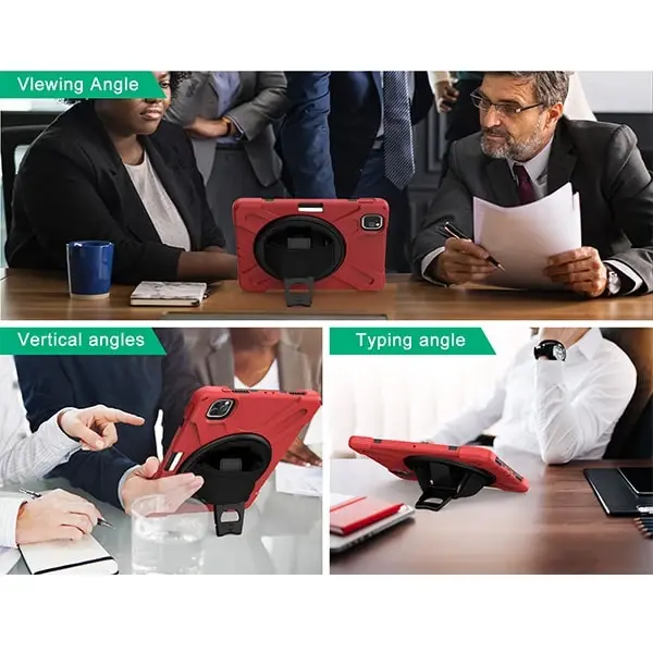 iPad Pro11 (2021-2020-2018) Kılıf Shockproof 3 Katmanlı Standlı Zırh Kılıf Kalem Yerli-(5775)