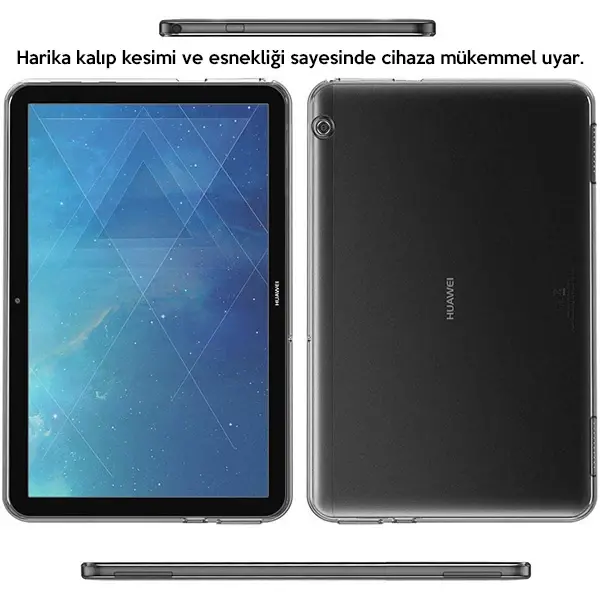 Huawei Mediapad T510.1 Şeffaf Tpu Soft Silikon Kılıf-(5775)