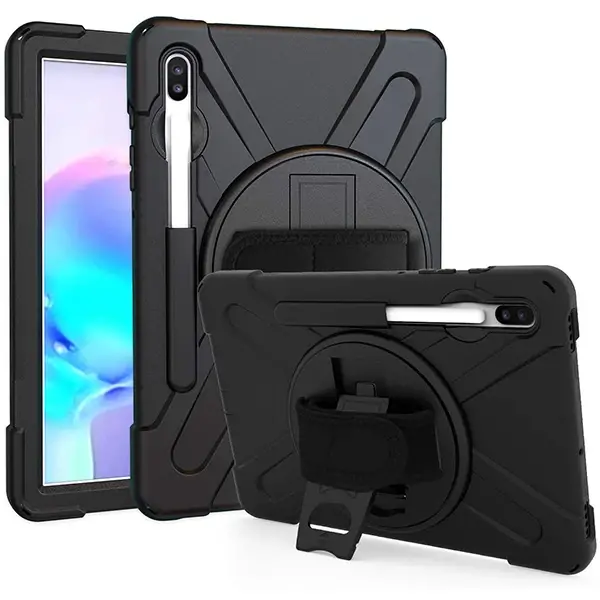 Ally Sm Galaxy Tab S6 10.5 T860 Shockproof 3 Katmanlı Standlı Zırh Kılıf Kalem Yerli-(5775)