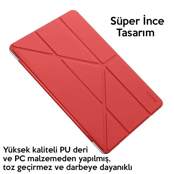 Baseus Y-Type Akıllı Deri Kılıf  İPad 7 nesil 10.2inch Tablet Kılıf-(5775)