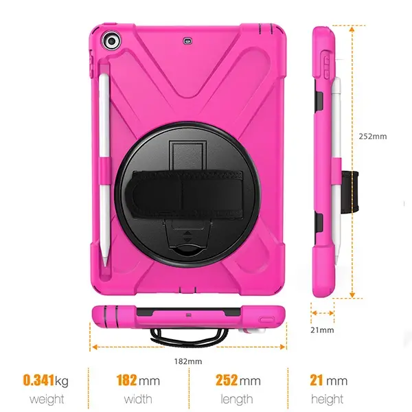 İPad 9.72017 İPad 9.7 2018 Kalem Yerli Standlı Zırh Kılıf/shockproof case-(5775)