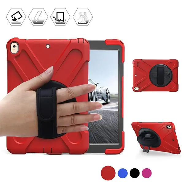İpad Pro 10.5 3 Katmanlı Standlı Zırh Kılıf/Shockproof Case-(5775)