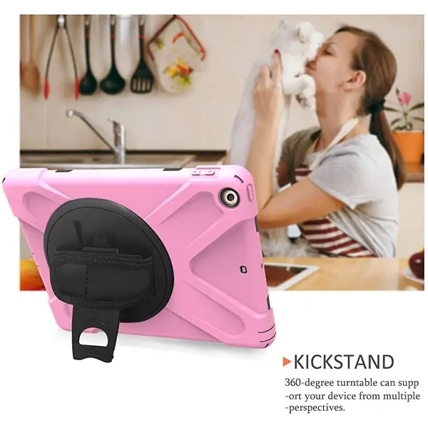 İpad Pro 10.5 3 Katmanlı Standlı Zırh Kılıf/Shockproof Case-(5775)