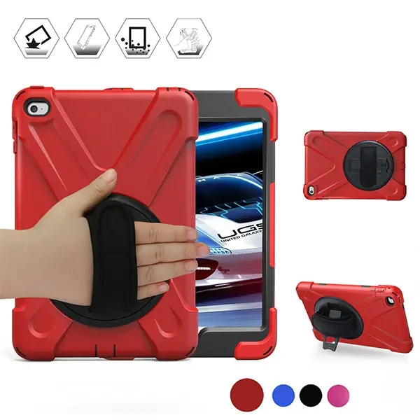 İpad Mini 4/ 5 Shockproof 3 Katmanlı Standlı Zırh Kılıf-(5775)