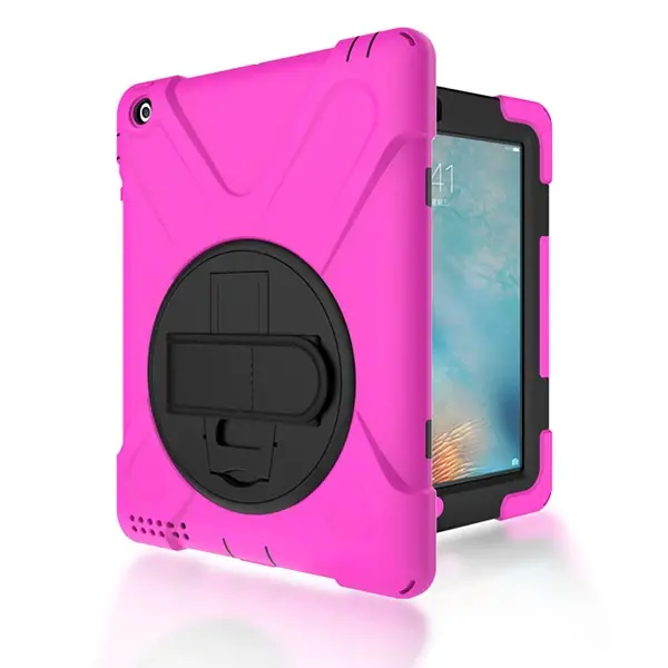 İPad 2/İPad 3/İPad 4/Shockproof 3 Katmanlı Standlı Zırh Kılıf-(5775)