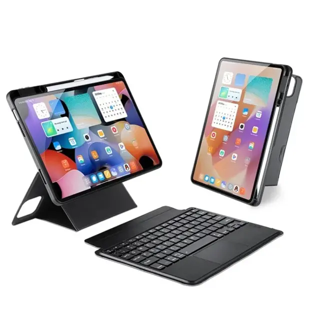 DUX DUCIS Xiaomi Pad 6/6 Pro Ayrılabilir Bluetooth Klavye Touchpad PU Deri Kılıf-(5775)