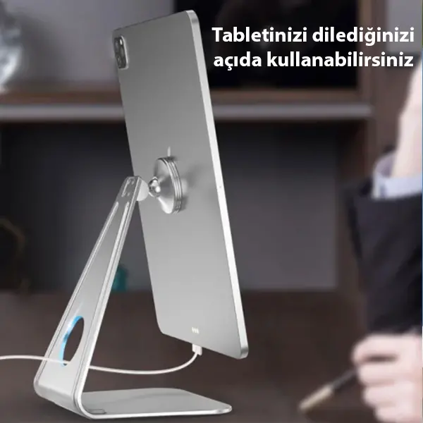 ALLY Metal Masa Üstü Standlı Mıknatıslı Tablet Telefon Tutucu-(5775)