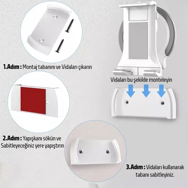 ALLY PB-47B Askılı Katlanabilen Çok İşlevli Tablet -Telefon Standı Tutucu-(5775)