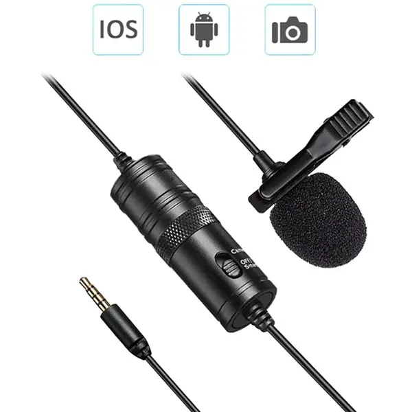 ALLY 3.5MM Universal Lavalier Kablolu Yaka Mikrofonu 6 Metre-(5775)