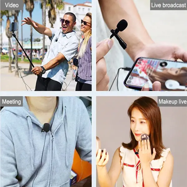 PULUZ Type-C Profesyonel Telefon Youtuber Yaka Mikrofonu 1.5m-(5775)