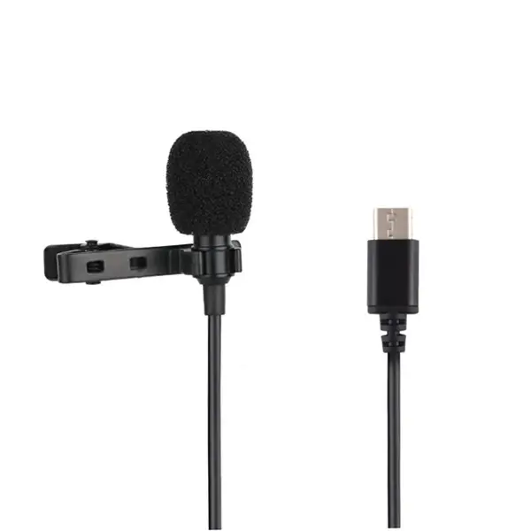 PULUZ Type-C Profesyonel Telefon Youtuber Yaka Mikrofonu 1.5m-(5775)