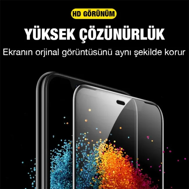 ALLY iPhone 11 Pro 5.8inç Full Glue Matte Tempered Cam  Ekran Koruyucu iPhone XS / X /-(5775)