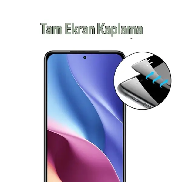 Xiaomi Redmi K40/K40 Pro  Full Glue Tam Kaplama Ekran Koruyucu-(5775)