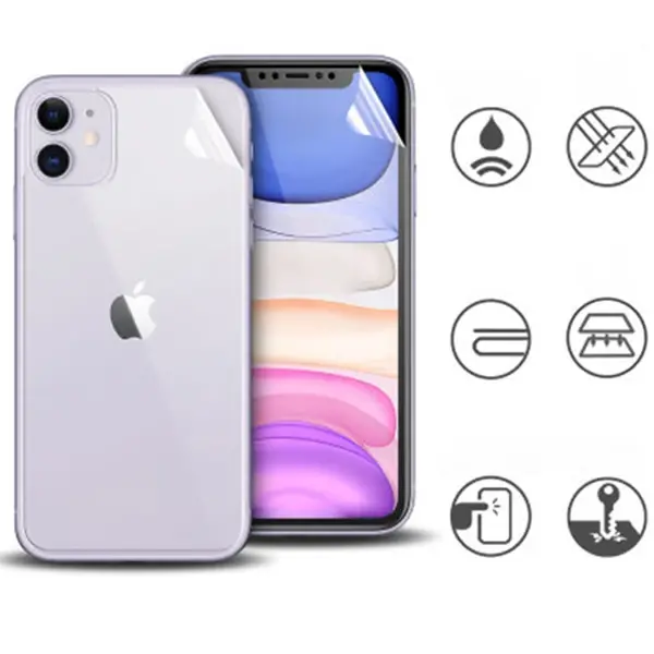 İPhone 11 6.1 Film Ön Arka Full Koruyucu Membran Nano Hidrojel Koruyucu Set-(5775)