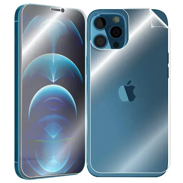 İPhone 12 Pro Max 6.7 Film Ön Arka Full Koruyucu Membran Nano Hidrojel Koruyucu Set-(5775)