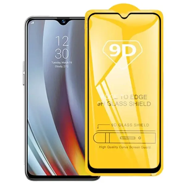 OPPO Realme 5 Pro 9D Full Glue Tempered Cam Ekran Koruyucu-(5775)