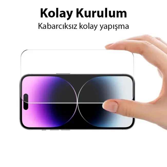 Ally iPhone 15 Pro Max Full HD Tempered Kırılmaz Cam Ekran Koruyucu-(5775)