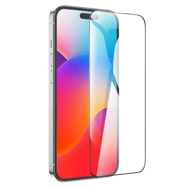 HOCO iPhone 15 Pro Full HD Tempered Kırılmaz Cam Ekran Koruyucu 25 Adet Set-(5775)