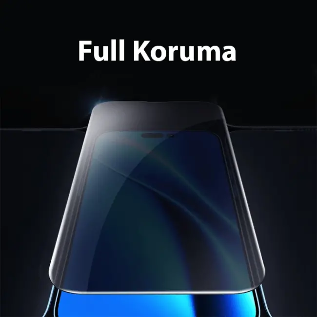 Baseus Crystal iPhone 15 Plus Privacy Full Koruma Tempered Cam Ekran Koruyucu 2 Adet Set-(5775)