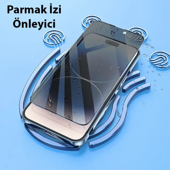Hoco iPhone 14 Pro Prıvacy Serisi Hayalet Full Koruma Cam Ekran Koruyucu-(5775)