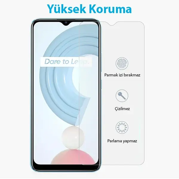 Ally OPPO Realme C21 Tempered Cam Ekran Koruyucu-(5775)