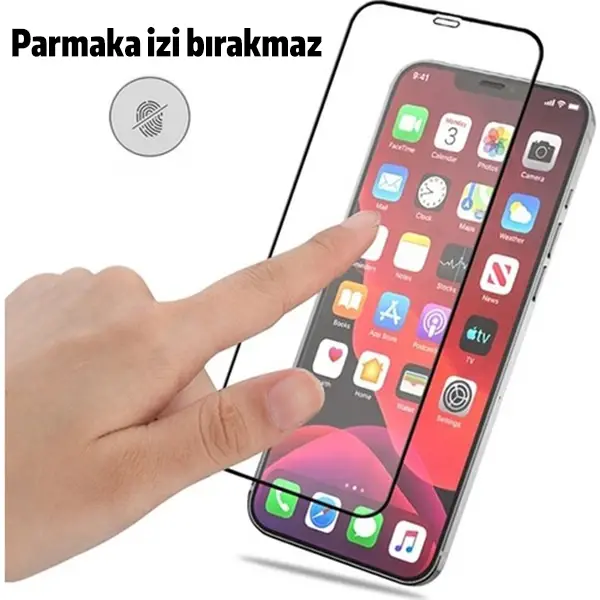 BEST iPhone 12 Mini 5.4 9H 3D Tempered Full Cam Ekran Koruyucu-(5775)