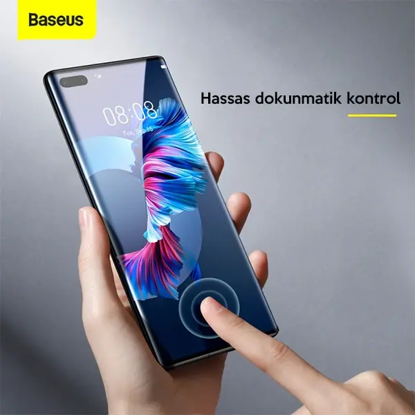 Baseus Huawei Mate40 Pro/Pro+/RS Porsche Design Full 0.25mm Kırılmaz Cam Ekran Koruyucu-(5775)