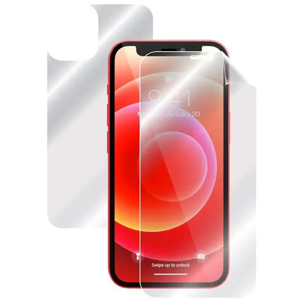 İPhone 12 Mini 5.4 Film Ön Arka Full Koruyucu Membran Nano Hidrojel Koruyucu Set-(5775)