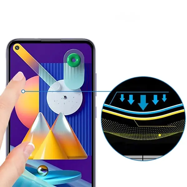 ALLY SM Galaxy M11  Full Glue Tempered Cam Ekran Koruyucu-(5775)