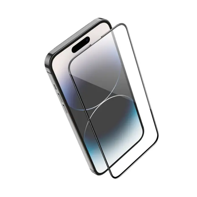 HOCO Guardian Shield Series iPhone 15 5D Tempered Kırılmaz Cam Ekran Koruyucu 10 Adet Set-(5775)