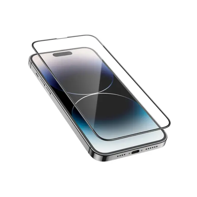 HOCO Guardian Shield Series iPhone 15 Pro 5D Tempered Kırılmaz Cam Ekran Koruyucu 10 Adet Set-(5775)