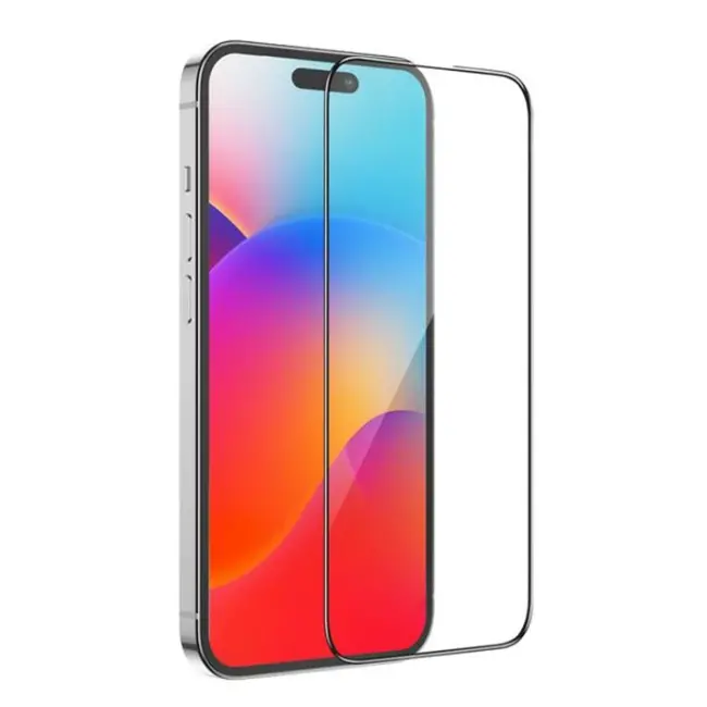 HOCO iPhone 15 Full HD Tempered Kırılmaz Cam Ekran Koruyucu 10 Adet set-(5775)
