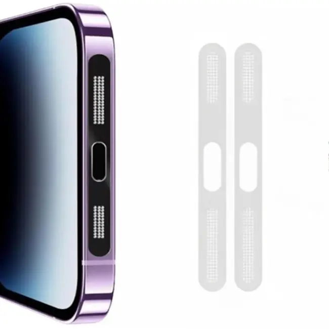 Ally iPhone 15 Pro İçin Anti-Dust Toz Ve Kir Önleyici Sticker 2 Adet Set-(5775)