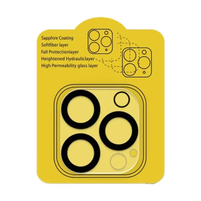 Ally iPhone 15 Pro-15 Pro Max Full Tempered Kamera Lens Koruma Camı-(5775)