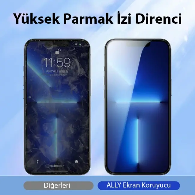 Ally iPhone 14 Pro Max Full Hd Kırılmaz Cam Ekran Koruyucu-(5775)