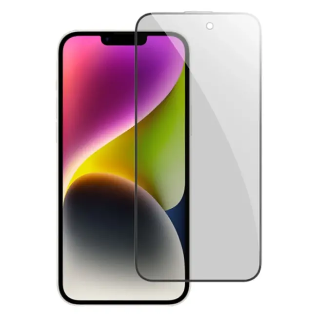 Ally iPhone 14 Privacy Hayalet Full Koruma Tempered Cam Ekran Koruyucu-(5775)
