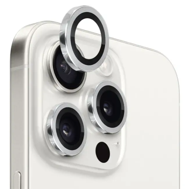 ALLY iPhone 15 Pro/15 Pro Max Kamera Lens Koruma Camı-(5775)