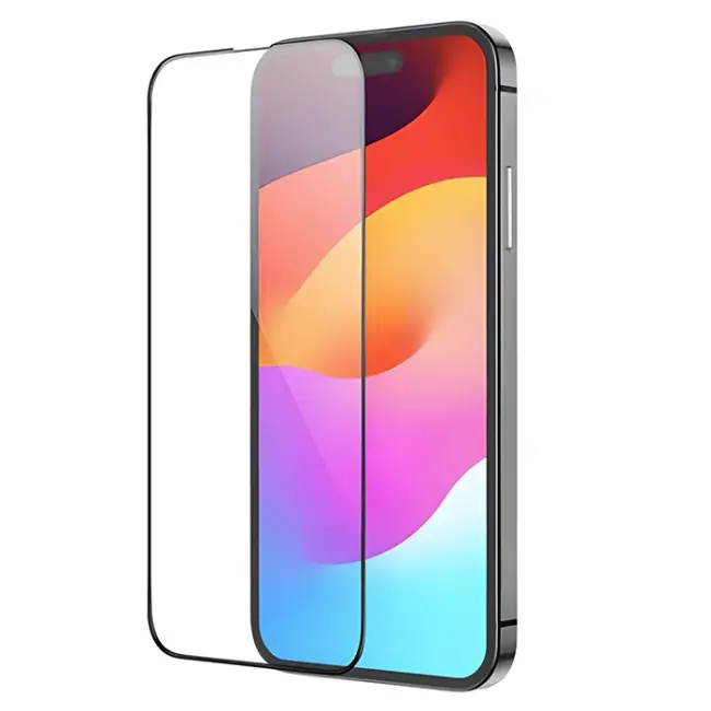HOCO iPhone 15 Pro 5D Ful Tempered Kırılmaz Cam Ekran Koruyucu 25 Adet Set-(5775)