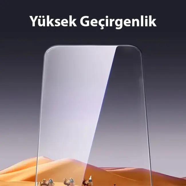 Baseus Schott iPhone 15 Pro Max HD Tempered Full Koruma Cam Ekran Koruyucu-(5775)