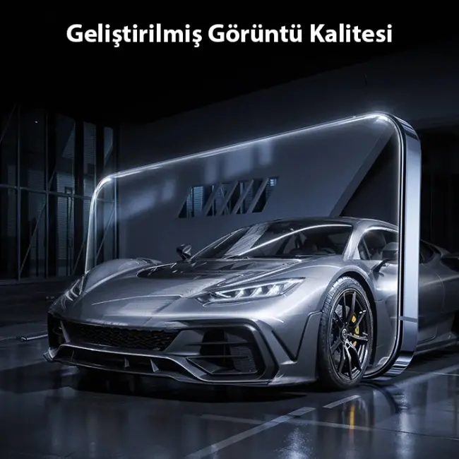 Baseus iPhone 15 Full Koruma Anti Mavi Işık Tempered Cam Ekran Koruyucu-(5775)