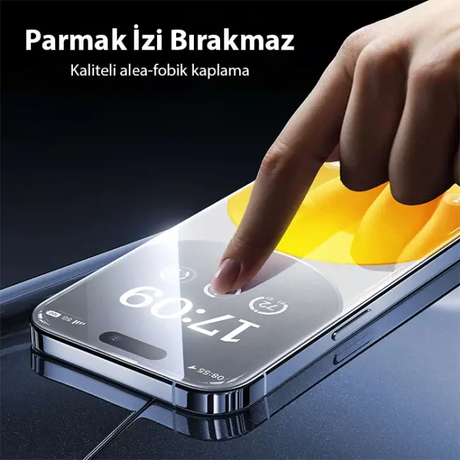 Baseus Crystalline iPhone 15 HD Tempered Full Koruma Cam Ekran Koruyucu-(5775)