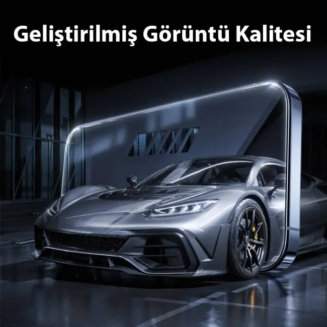 Baseus Crystalline iPhone 15 Pro max için Parlama Önleyici Tempered Cam Ekran Koruyucu-(5775)