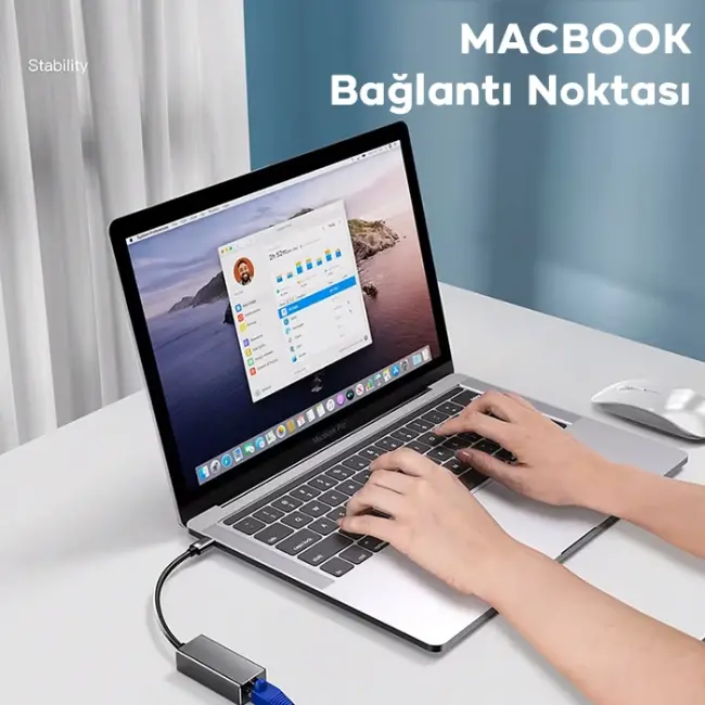 ALLY Type-c to RJ 45 2.5 Gbps Ethernet kablosu-(5775)